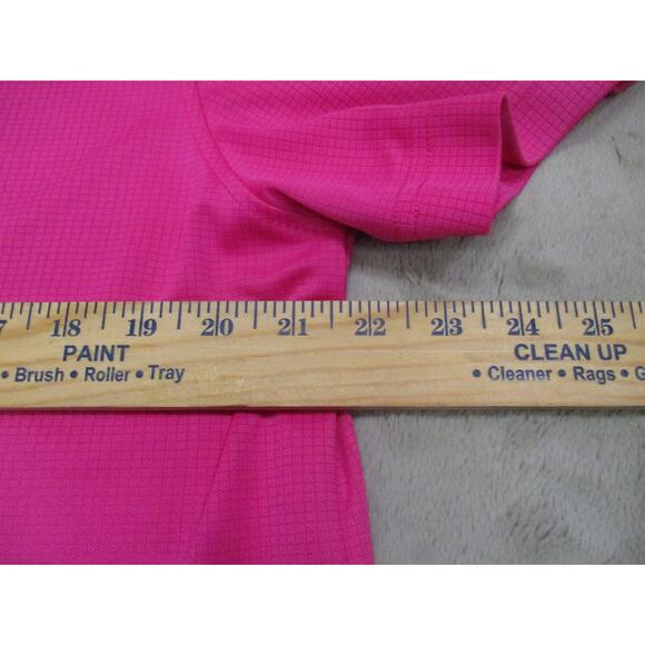 Izod Mens Golf Polo Shirt Short Sleeve Logo Casual Size Large Pink - Picture 4 of 7